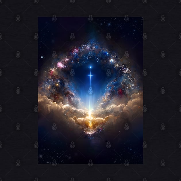 Heaven's Gate #1.2 [DALL-E 2/AI/ML art] — space art abstract poster by Synthwave1950